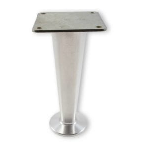 02-06-M Della aluminum furniture leg with attachment plate