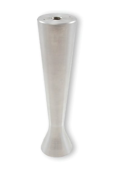 A stainless steel vase for home decor.