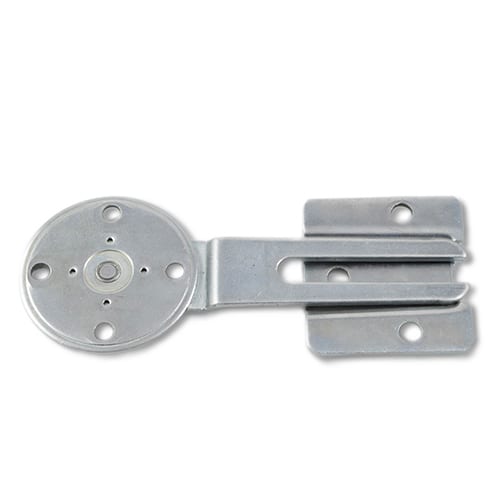 A latch that connects table tops with a click catch mechanism, showcased on a white background.