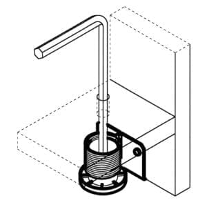 A black and white drawing of a HEAVY DUTY LEVELER
