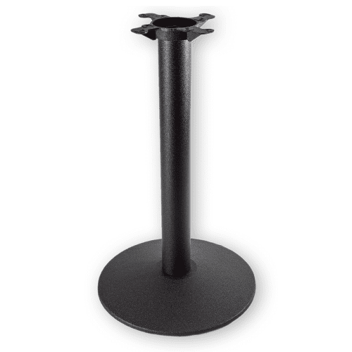 A black 3000 SERIES ROUND DOME STYLE CAST IRON table base.