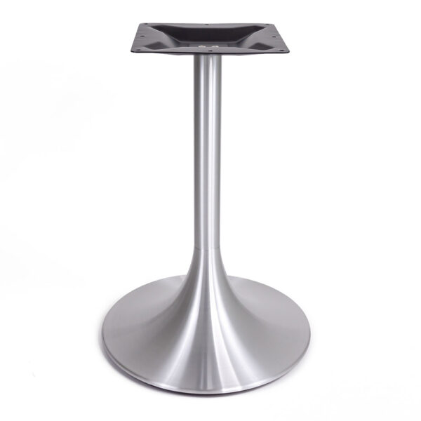Trumpet style aluminum table base