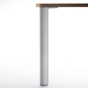 3" Camar table leg white aluminum