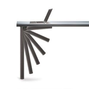 Mounted black foldable table leg