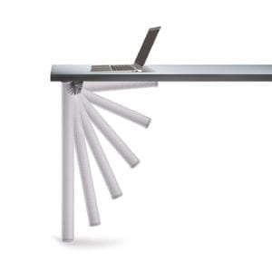 CAMAR 656 Foldable aluminum table leg in white