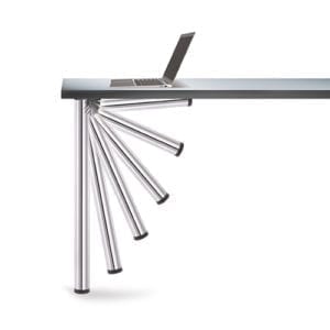 656 Click chrome foldable table leg