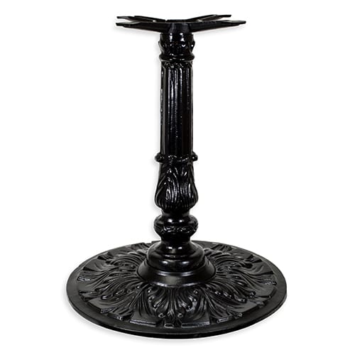 Decorative black round decorative table base