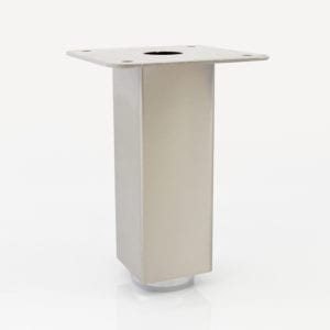 350 PMI Brushed Steel booth leg white background