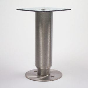 Stainless steel counter leg with flange