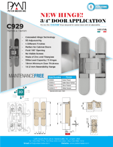 CEAM 929 cabinet hinge Flyer by PMI