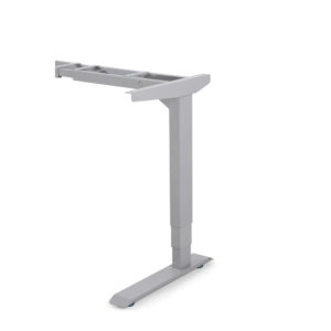 Height adjustable electric desk frame C leg in grey