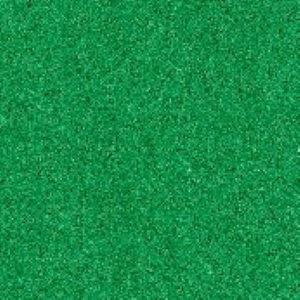 A close up image of a green carpet in a meeting pod.