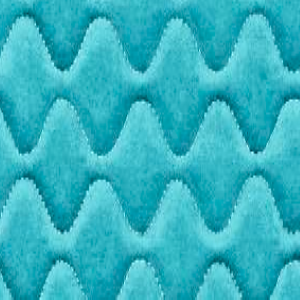 A close up image of a wavy turquoise pattern reminiscent of meeting pods.