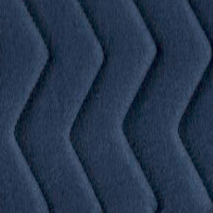 A close-up image of a blue chevron pattern on meeting pods.