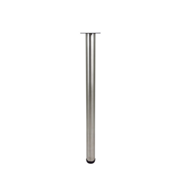 Rockwell Stainless Steel table leg shown in Counter height