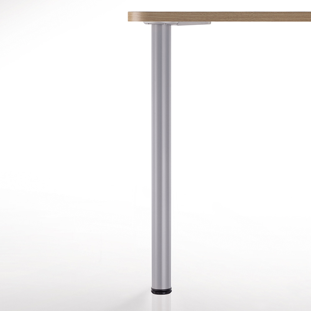 Bremen table leg in gray, wood table top, white background