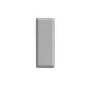 A gray square on a white background.