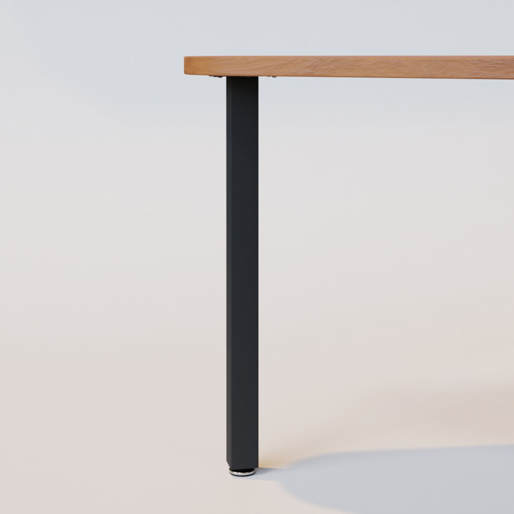 black 50mm table height square leg