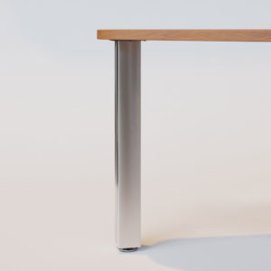 Square metal table leg, stainless steel, table height