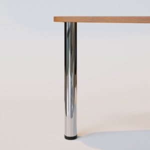 Chrome metal table leg, table height set of four