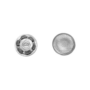 12mm silver cover cap front and back