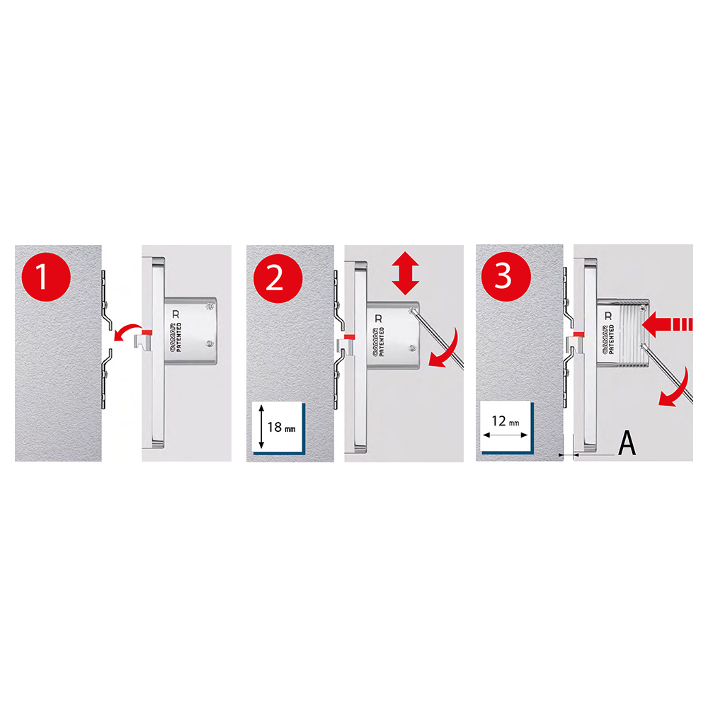 adjustment steps for 821-20 side panel hanger