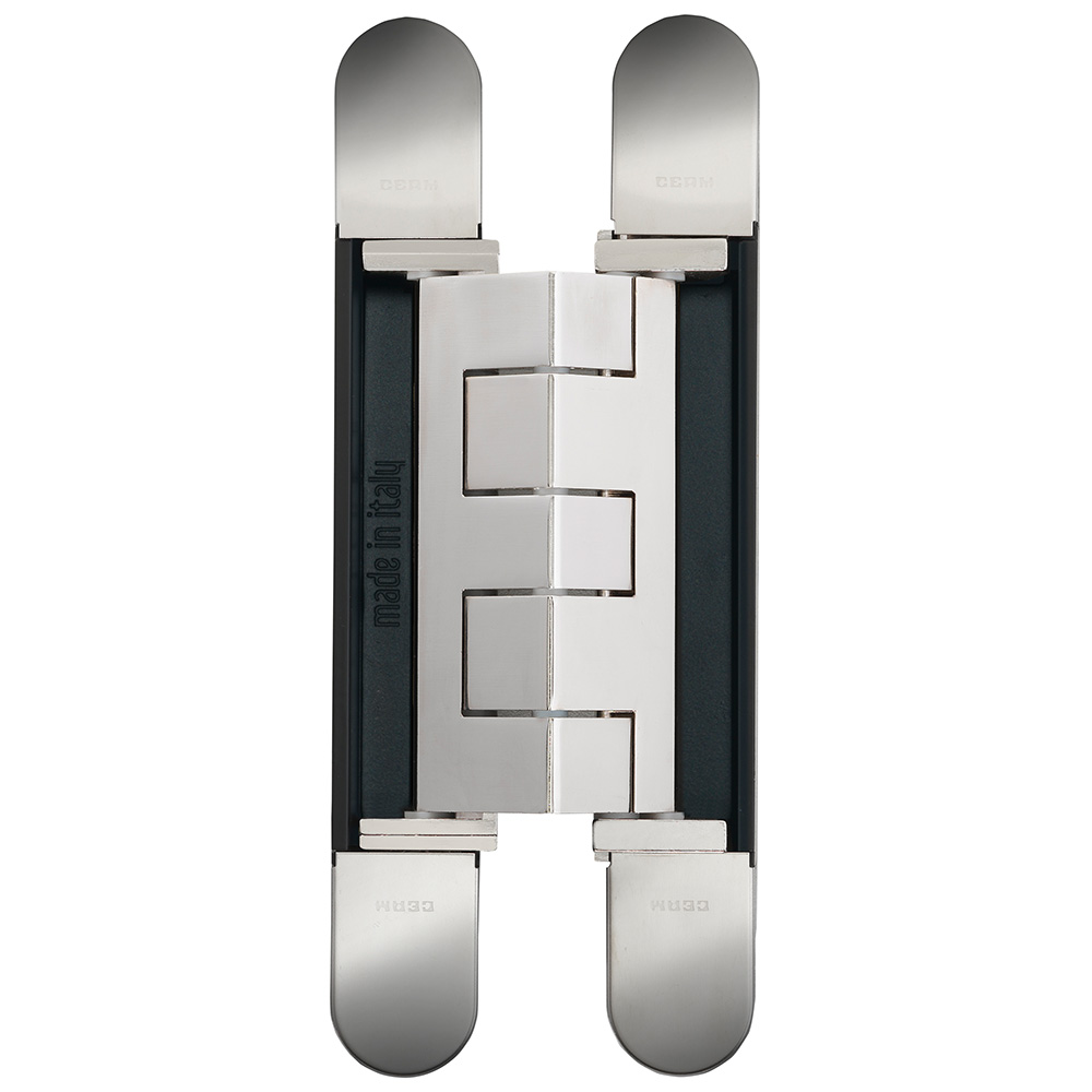 Nickel plated adjustable hinge for cladding doors