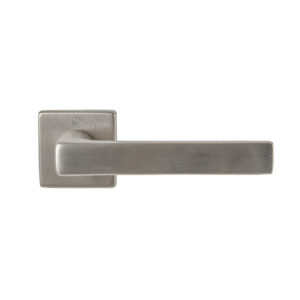 satin nickel square style door handle