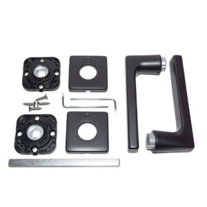 Hoppe Dallas door handle kit inlcuding hardware in black