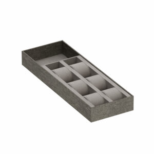 Grey watch and timepiece holder tray for closets
