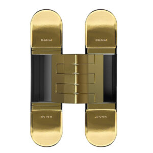 invisible hinge model 1450 for doors with cladding in polished brass
