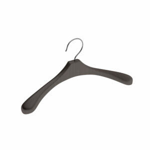 wooden brown clothes hanger for jackets