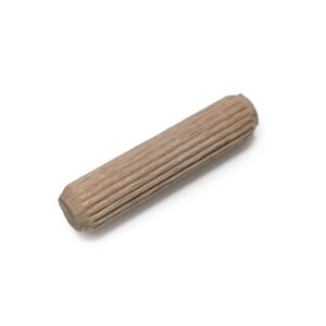 fluted wooden dowel in white background
